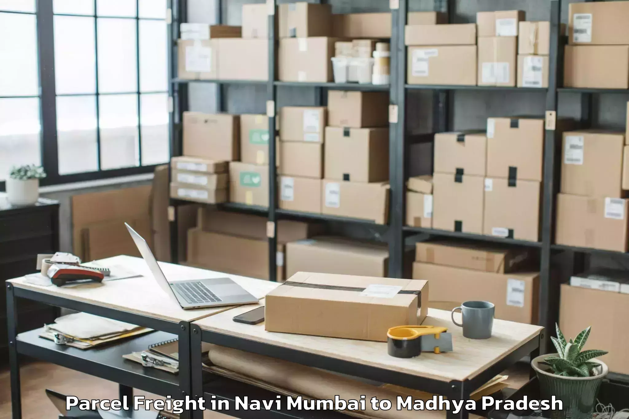 Top Navi Mumbai to Saugor Parcel Freight Available